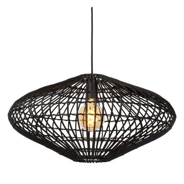 Lucide MAGALI - Pendant light - Ø 56 cm - 1xE27 - Black - detail 3